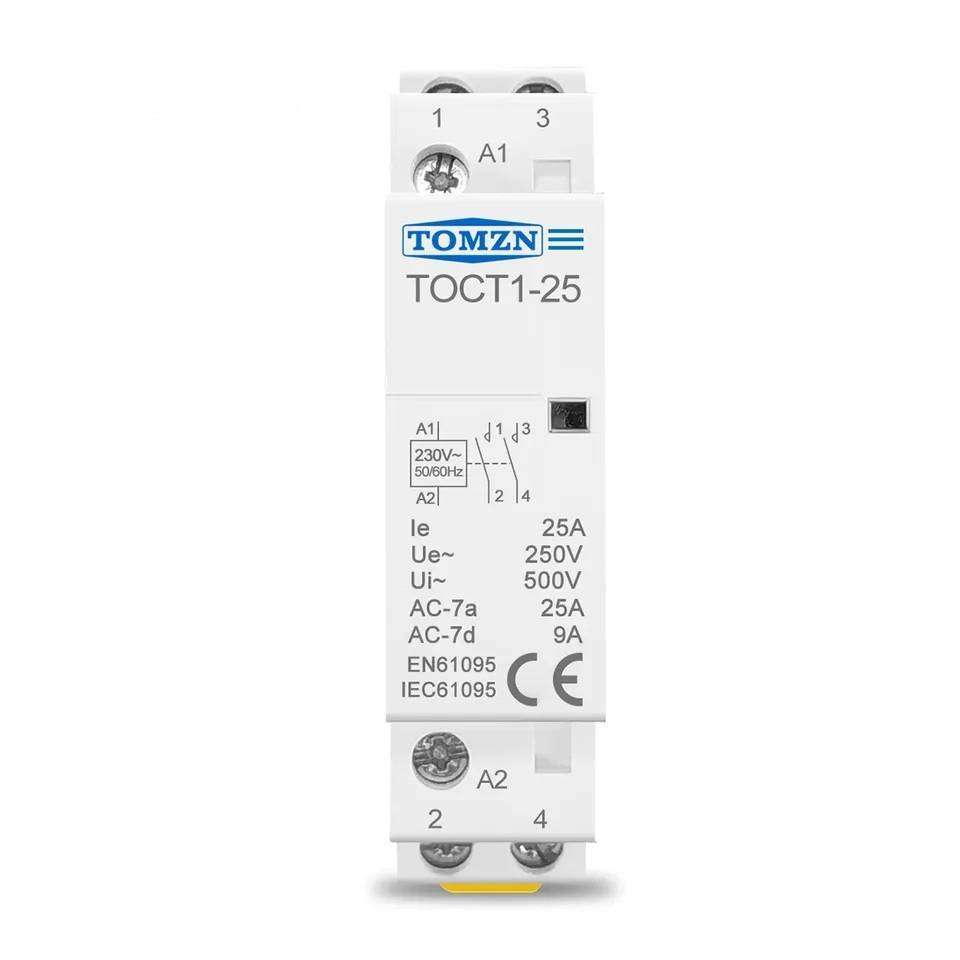 25A 2P 2N/O 230VAC Contactor Din Rail TOCT1