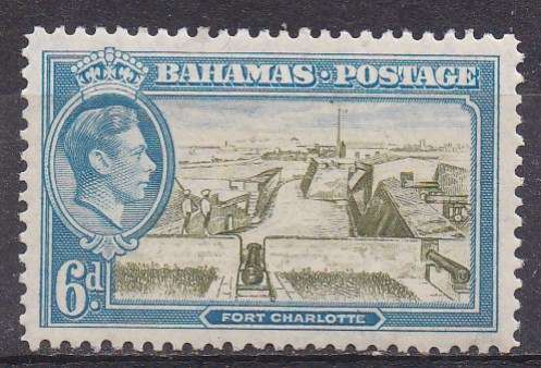 Bahamas 1938 King George vi issue 6d MM