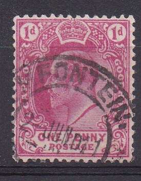 Cape of Good Hope 1902 King Edward vii 1d used inter-provincially in OFS FU