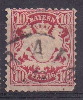 Germany 1876 Bavaria 10pf FU