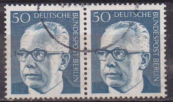 Germany 1970 president Gustav Heinemann 50pf pair FU