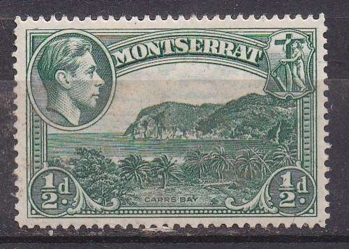 Great Britain 1938 Montserrat KGvi 1/dd perf 14 MM