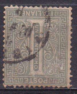 Italy 1863 value stamp 1c FU