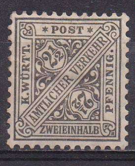 Germany 1881-1902 Wurttemberg 2 & 1/2ph MM