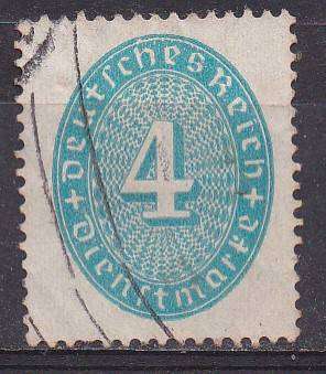 Germany 1927-33 official stamp 4pf light blue FU