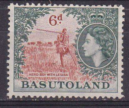 Basutoland 1954 QEii definitive issue 6d MM