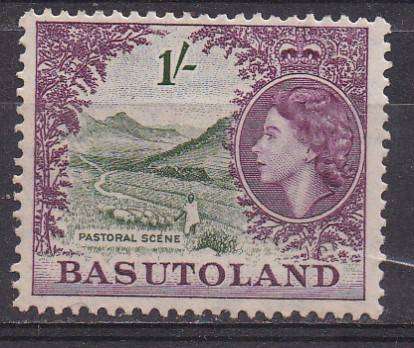 Basutoland 1954 QEii definitive issue 1/- MM