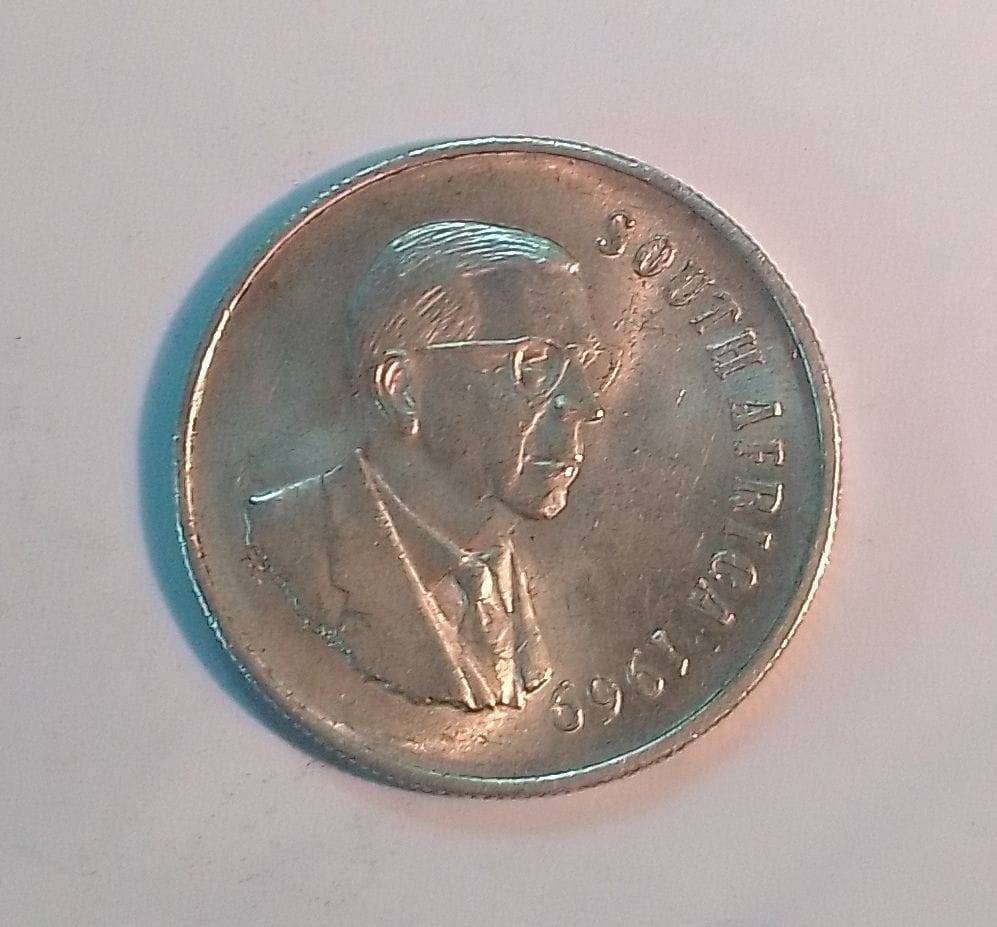 RSA 1969 1r silver coin