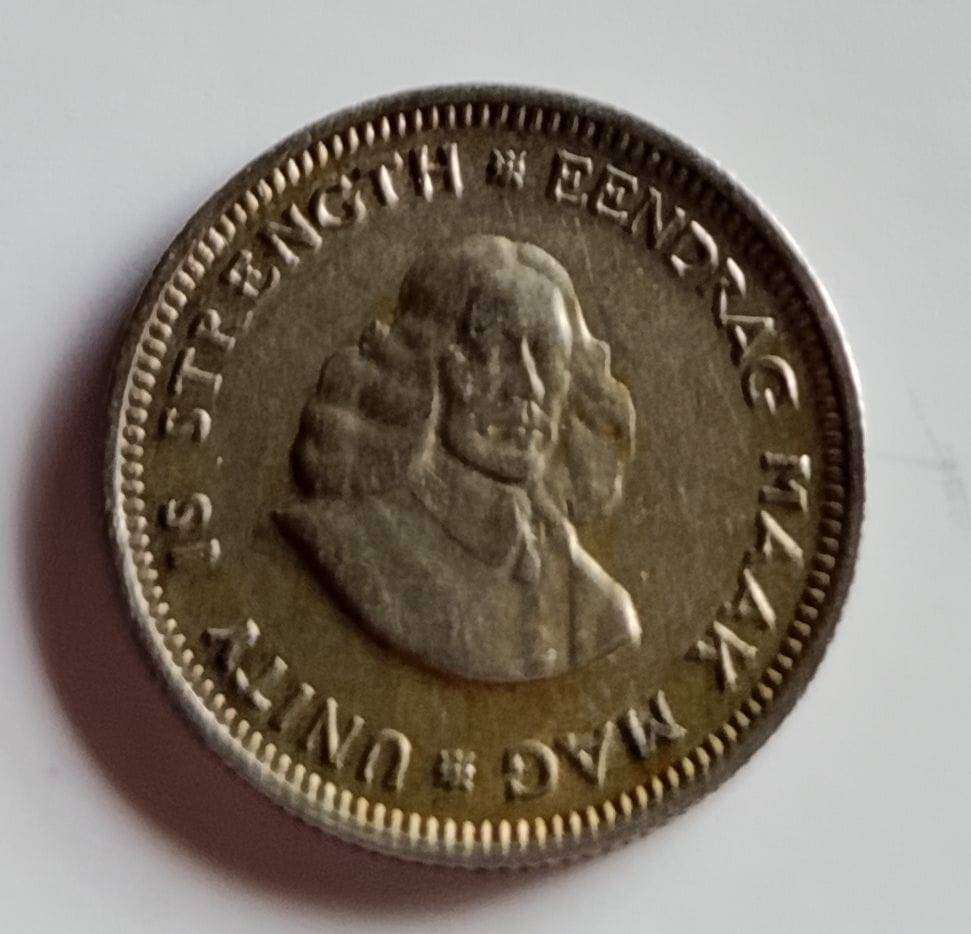 RSA 1961 silver 5c coin