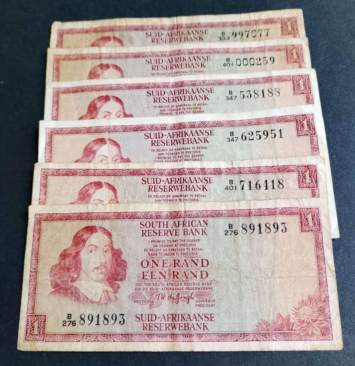RSA lot of R1 circulated notes. See description for more details.