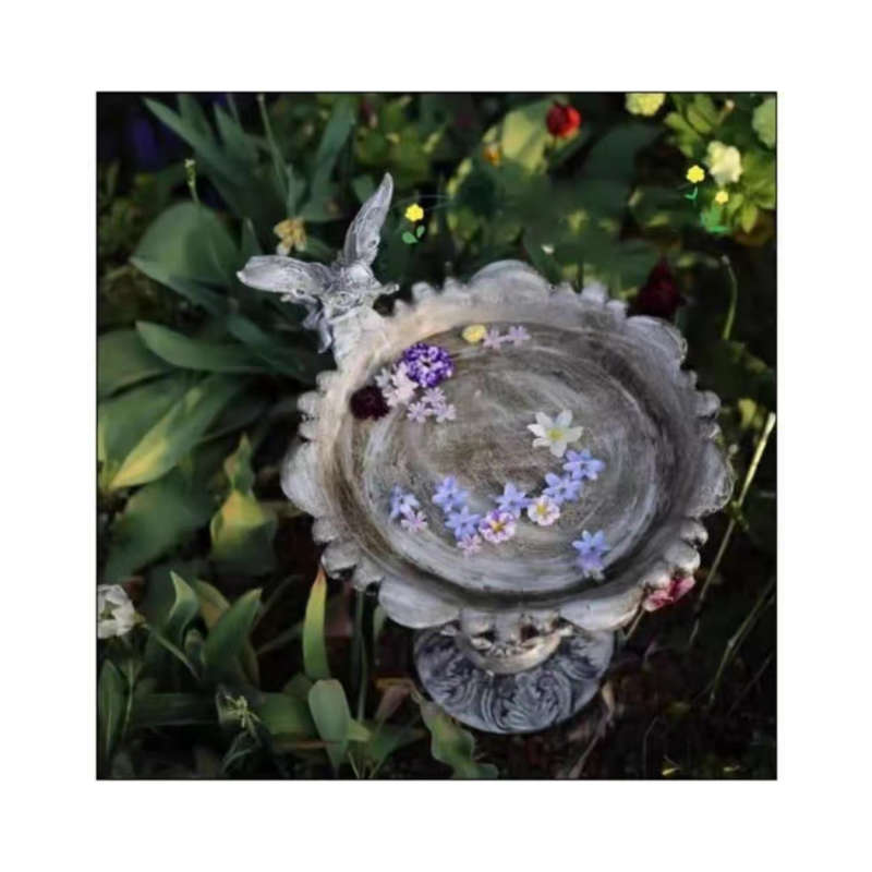 Fairy Fountain With A Solar Bird Bath Fountain Pump