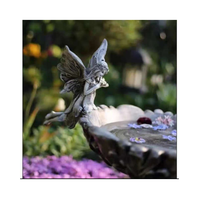 Fairy Fountain With A Solar Bird Bath Fountain Pump