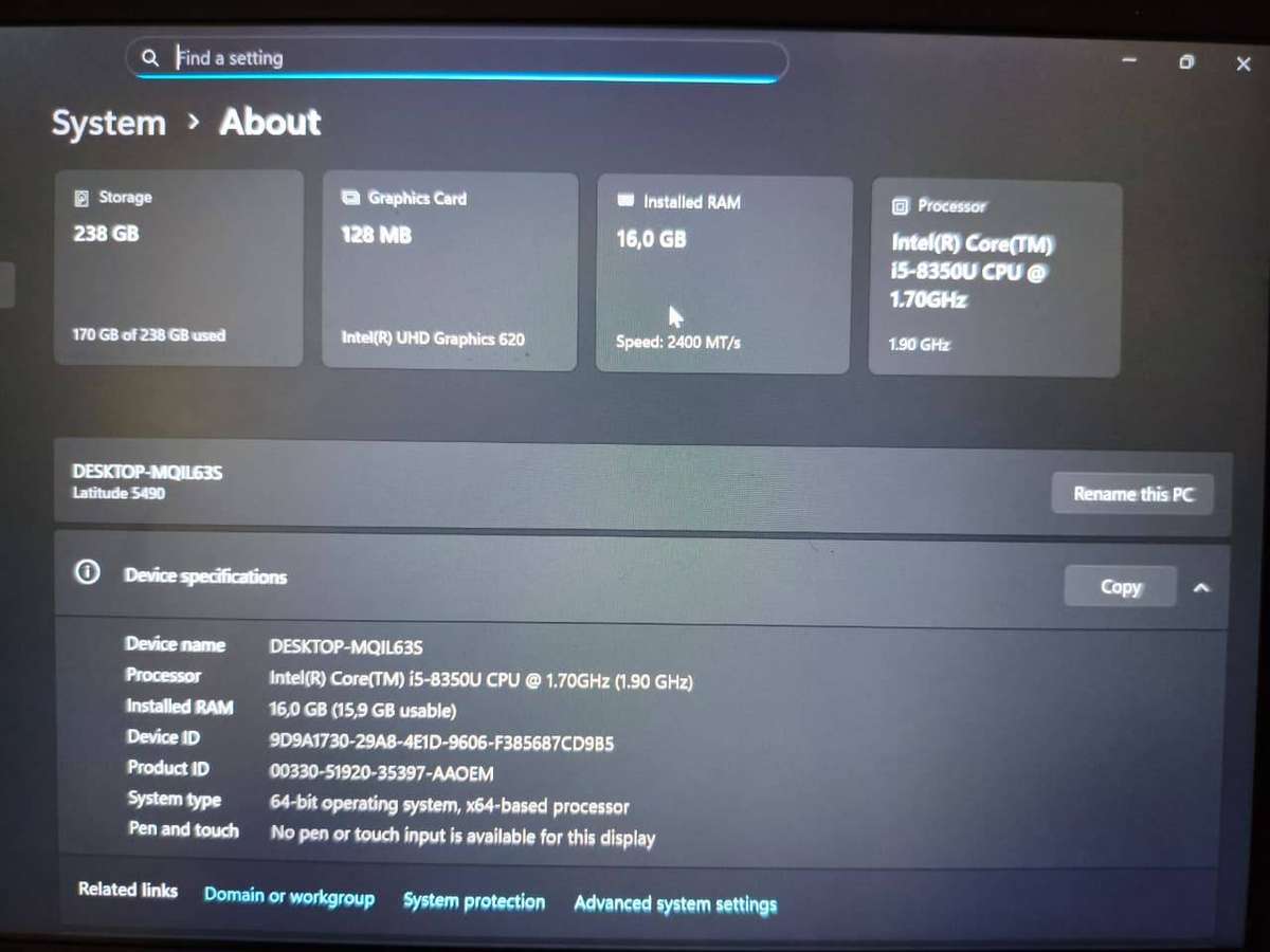 Dell Latitude 5490