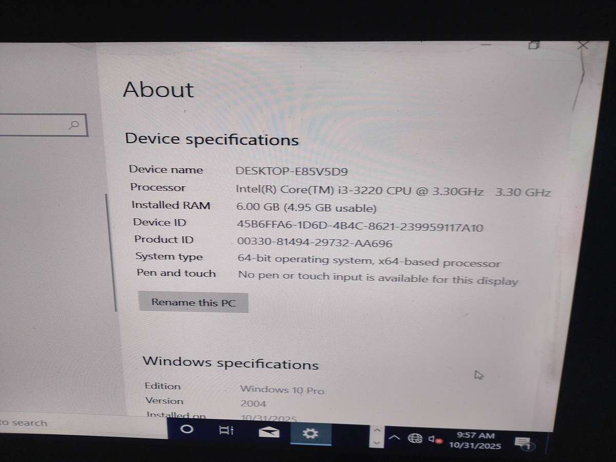Gigabyte Core i3 3rd gen Desktop PC | 12Gb Ram | 1.5Tb