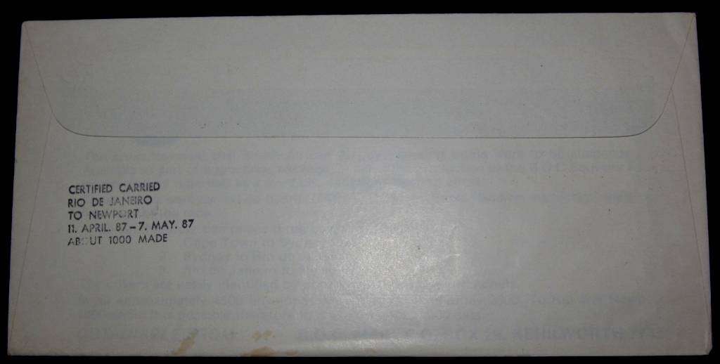 Bertie Reed Solo Round the world Souvenir signed mail cover.