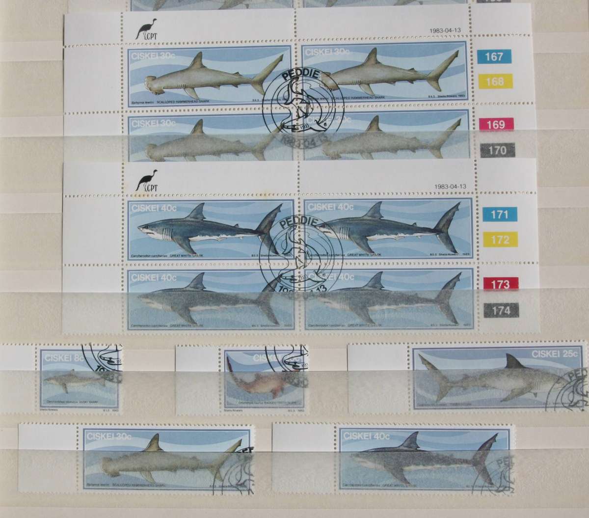 Ciskei Sharks control blocks and singles mint and used occasional minor rust generally good  On offe
