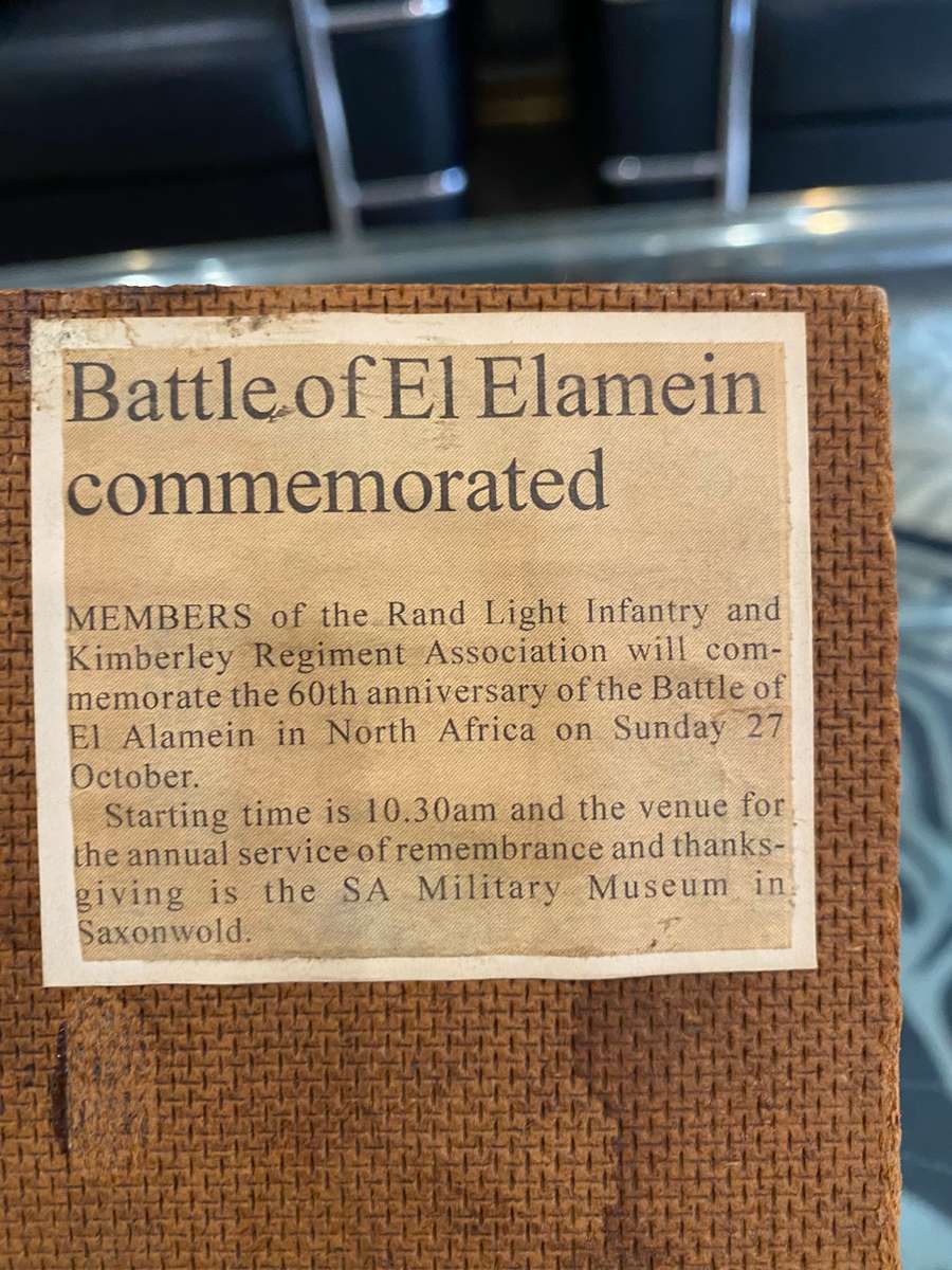 El Alamein Commemorated Bronze Plaque