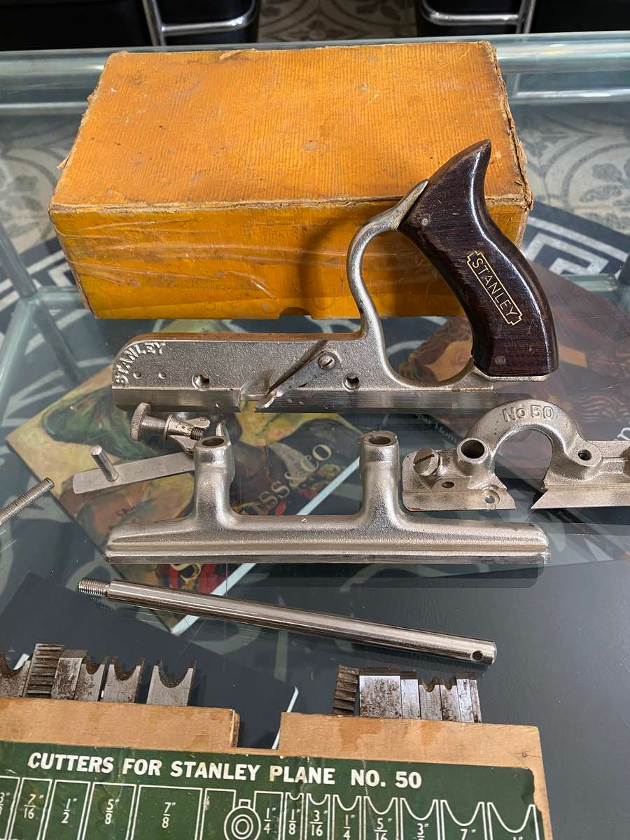 Stanley combination plane no50 as seen on pictures not complete in box !!!!!