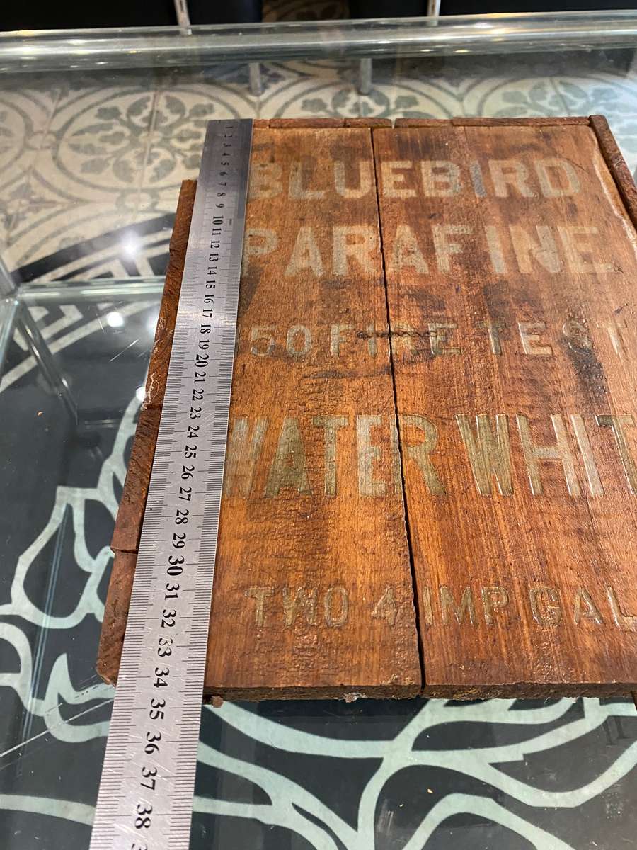 Bluebird Parafine Wooden Sign