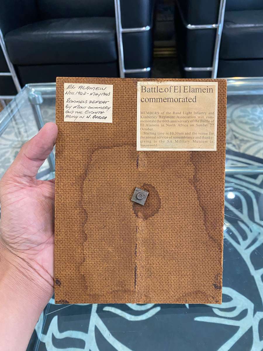 El Alamein Commemorated Bronze Plaque