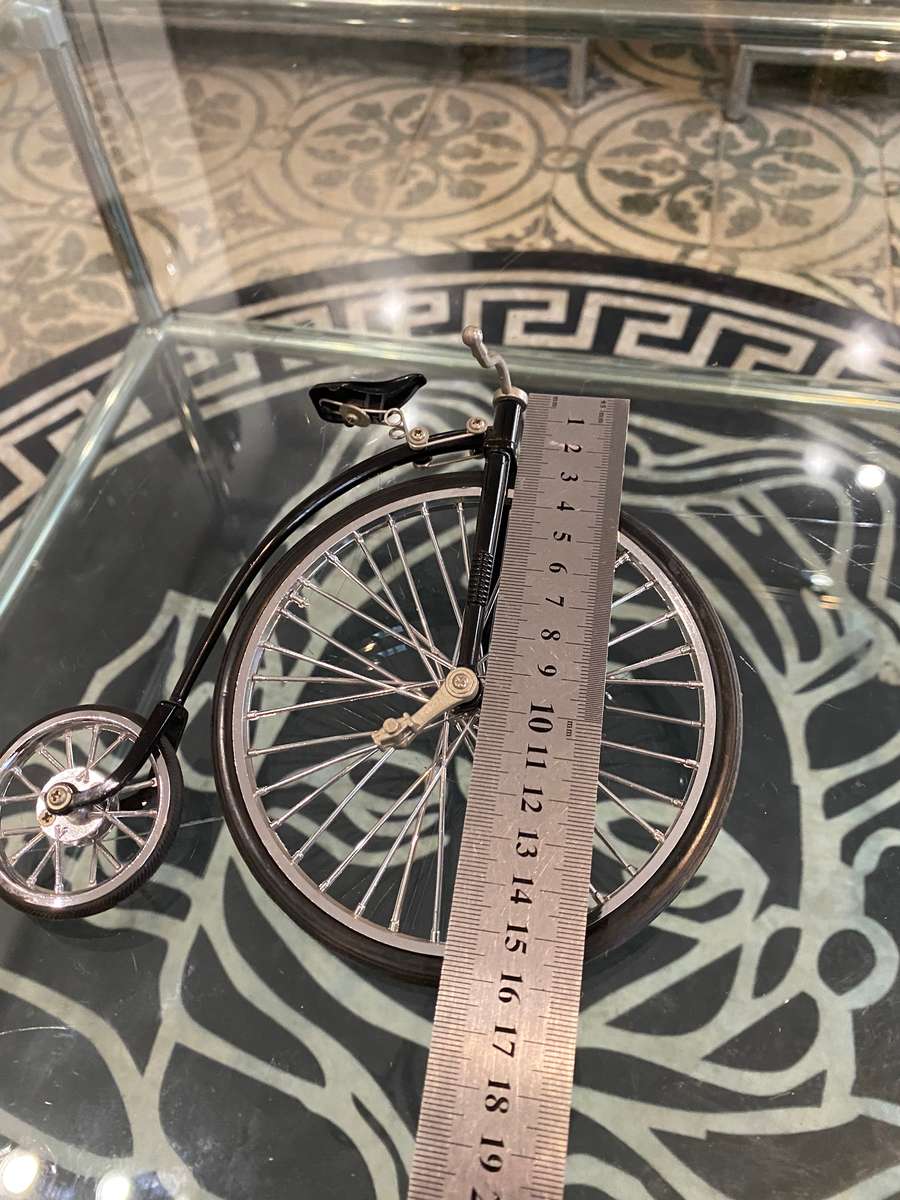 1/10 Simulation High Wheel Bicycle Model Diecast DIY Alloy Bicycle Model