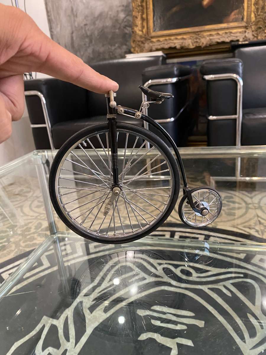 1/10 Simulation High Wheel Bicycle Model Diecast DIY Alloy Bicycle Model