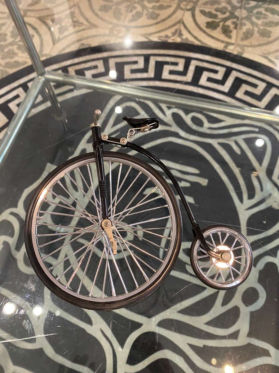 1/10 Simulation High Wheel Bicycle Model Diecast DIY Alloy Bicycle Model