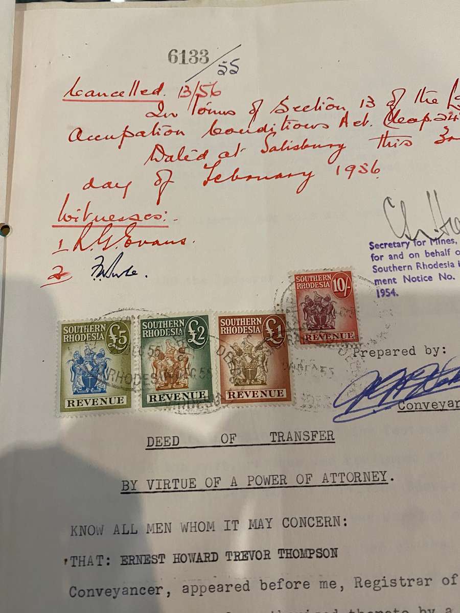 Southern Rhodesia Stamps - £5, £2, £1, 10s - Bid for all