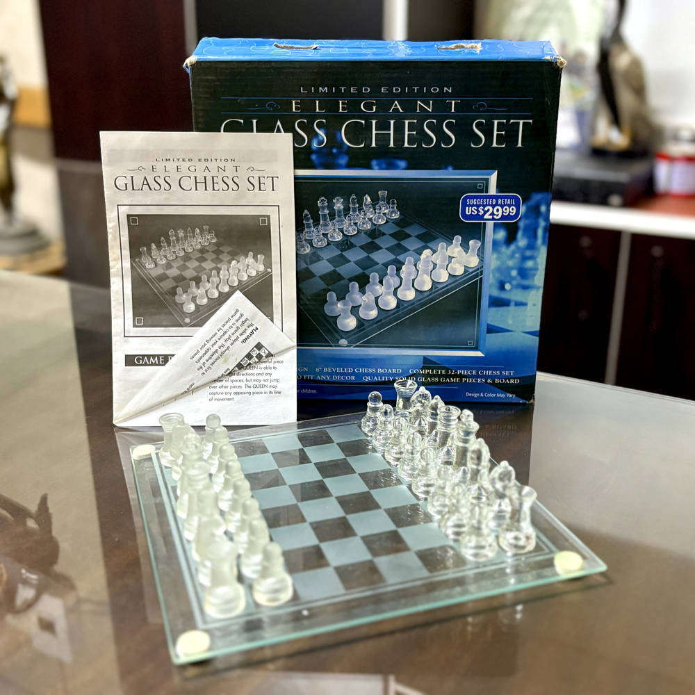 Elegant Glass Chess Set