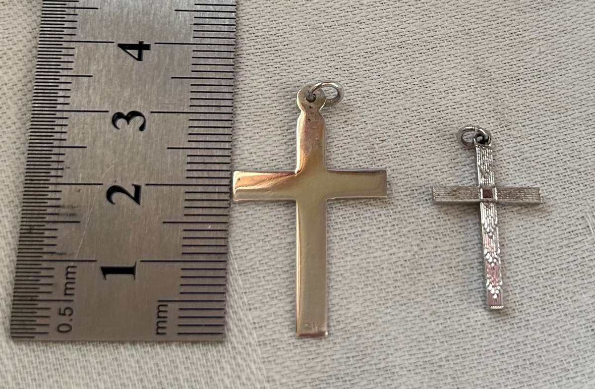 Two Antique Silver Crosses
