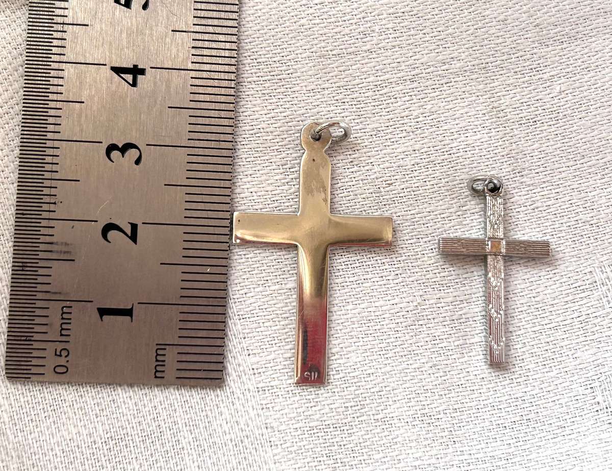 Two Antique Silver Crosses