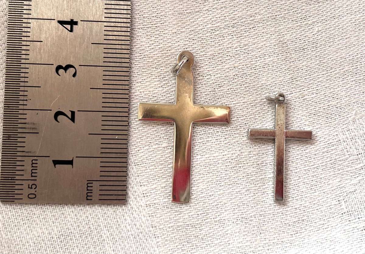 Two Antique Silver Crosses