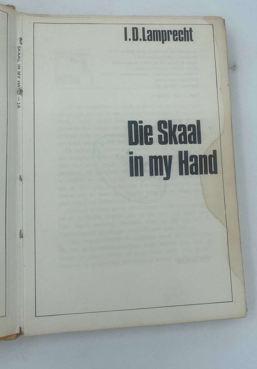 Die Skaal In My Hand - I.D. Lamprecht - Klub 707