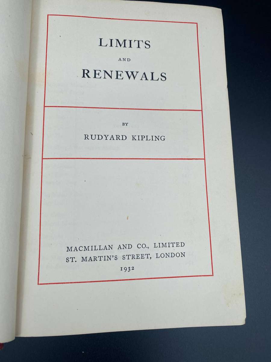 Limits and renewals - Rudyard Kipling