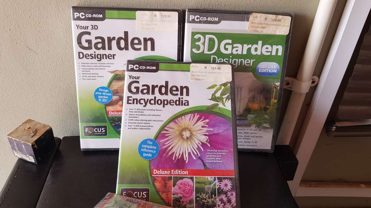 9 x CD's (Garden Designer, Home Designer, Music Theory, Guitar, Graphic Design, Desktop Publishing)