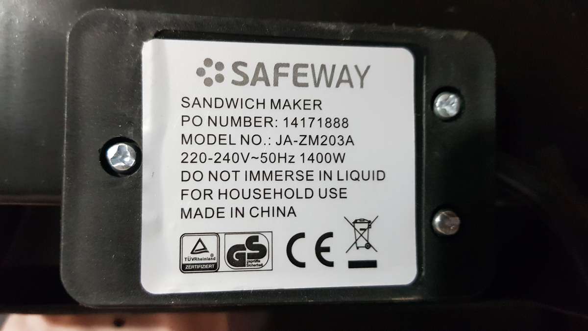 Safeway Sandwich Maker & Aim Sandwich Press & Mellerware Popcorn Maker