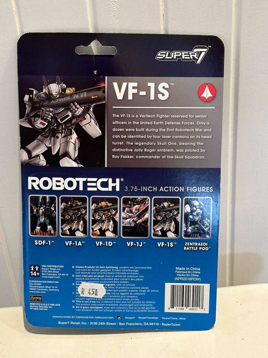 ROBOTECH VF-1S Veritech Fighter action figure by Super 7 Re-action series