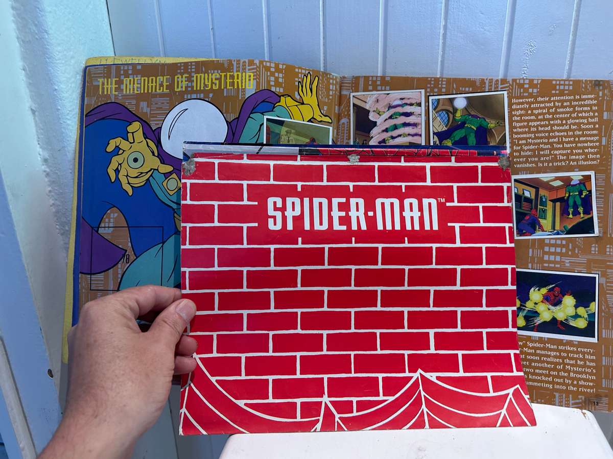 Vintage Panini Italy 1995 SPIDER-MAN Animated 2 Albums & 1 x box of 100 sealed packs of 5 stickers