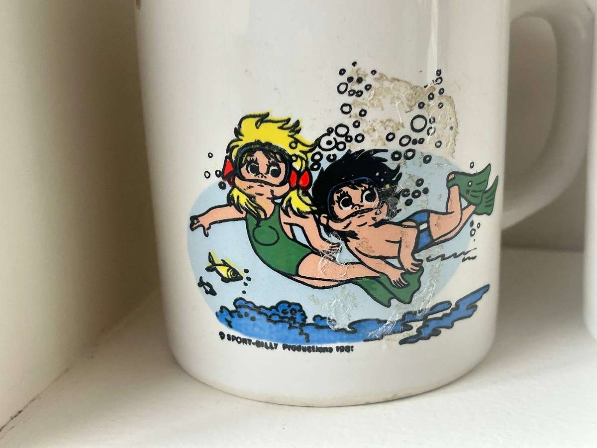 3 x Vintage retro SPORTS BILLY mugs from 1981