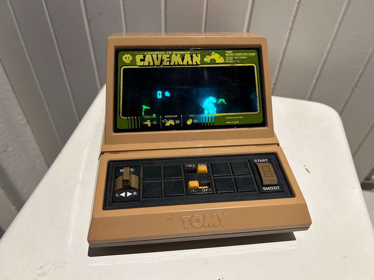 My Vintage 1983 CAVEMAN computer game by TOMY JAPAN
