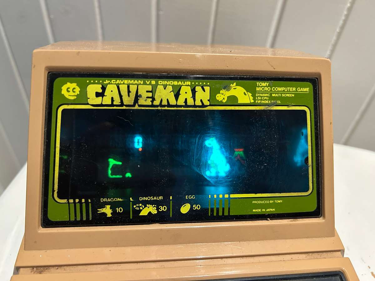 My Vintage 1983 CAVEMAN computer game by TOMY JAPAN