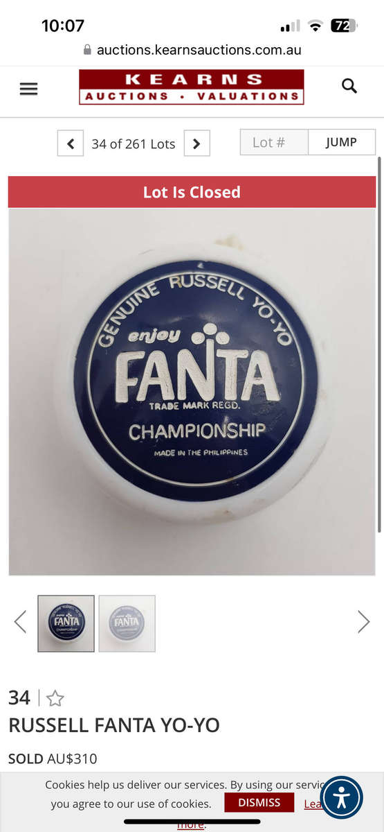 Rare AUSTRALIAN 1973 RUSSELL PROFESSIONAL FANTA YoYo