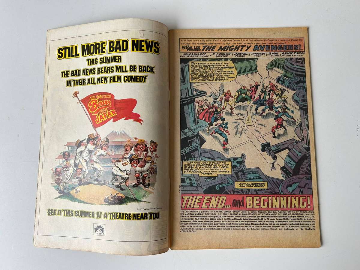 Marvel Comics AVENGERS no 175 Sept 1978