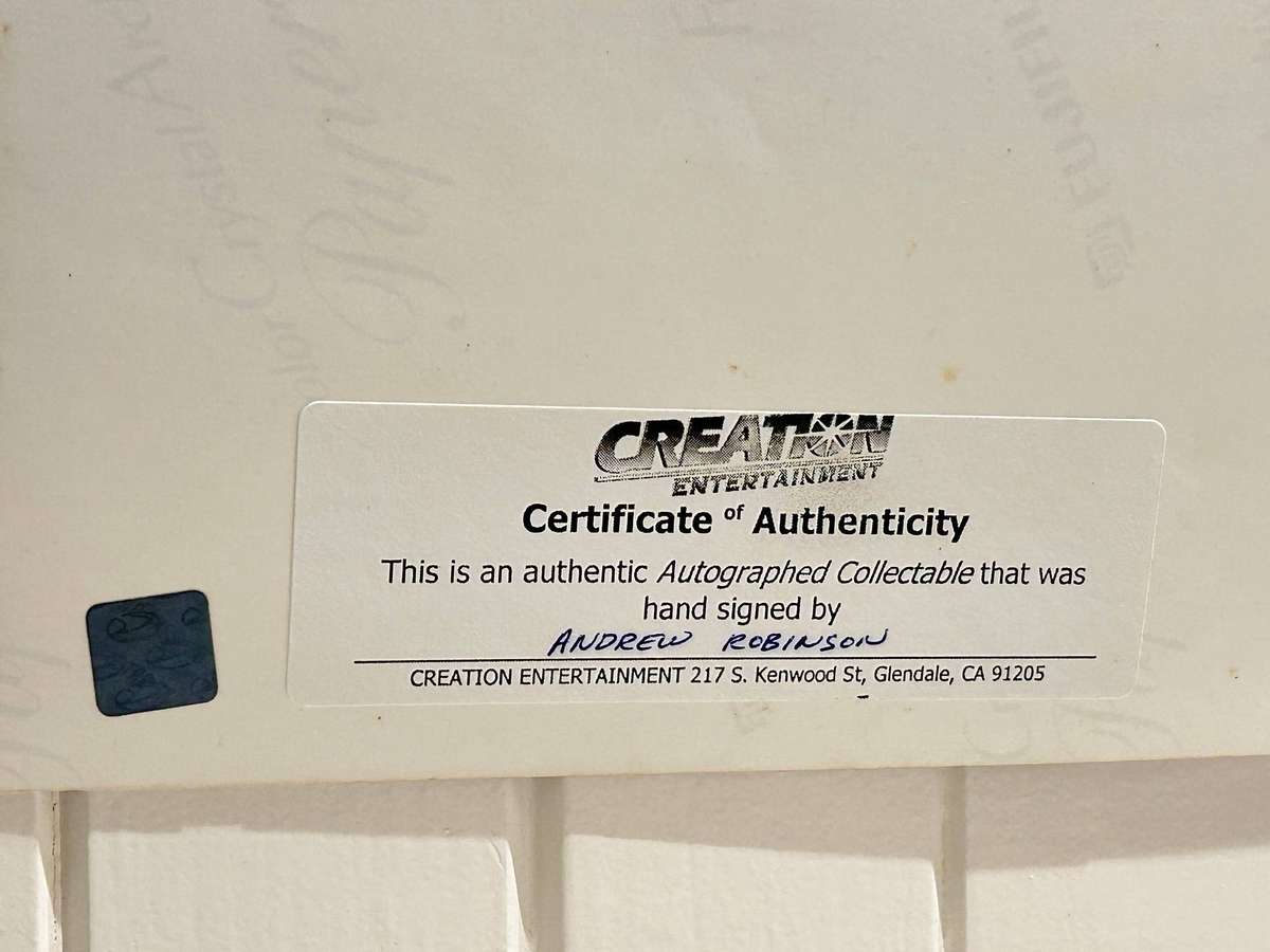 Authentic STAR TREK actor Signature Autograph ANDREW ROBINSON as GARAK in Deep Space Nine
