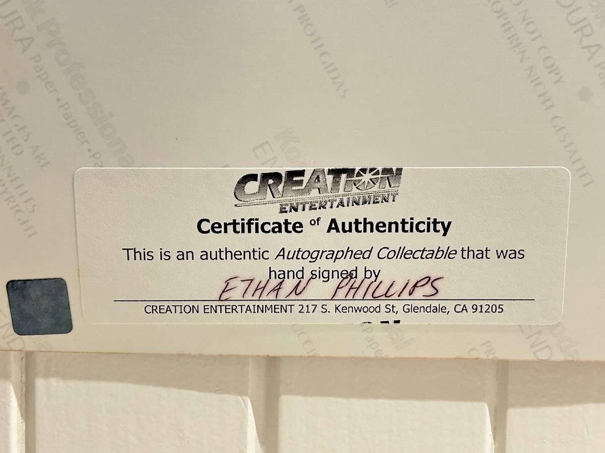 Authentic STAR TREK actor Signature Autograph ETHAN PHILLIPS as NEELIX