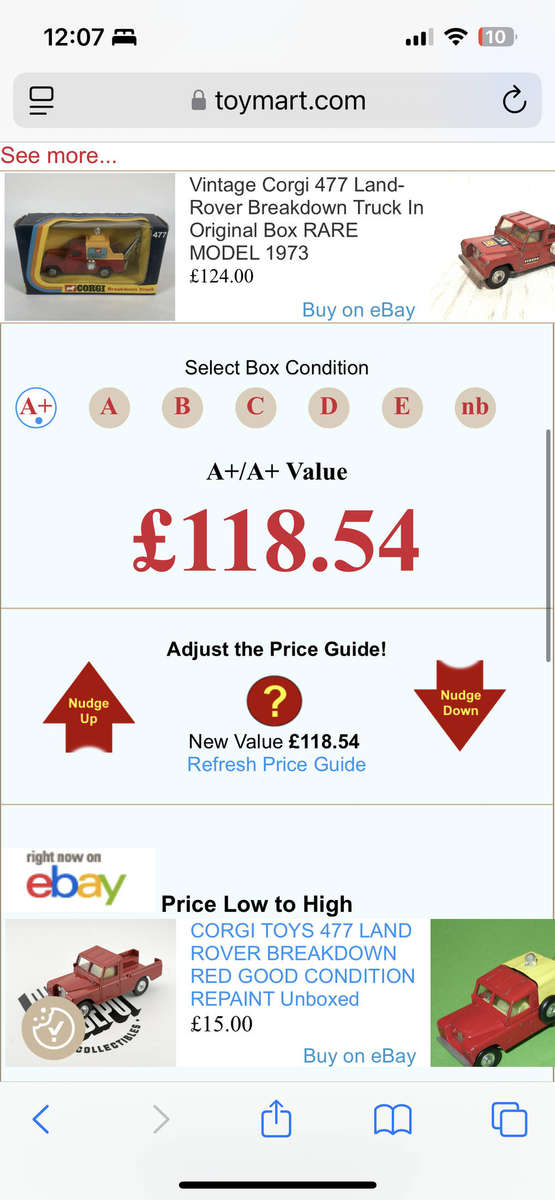 Corgi 477 1966 LAND ROVER Breakdown Truck mint in box