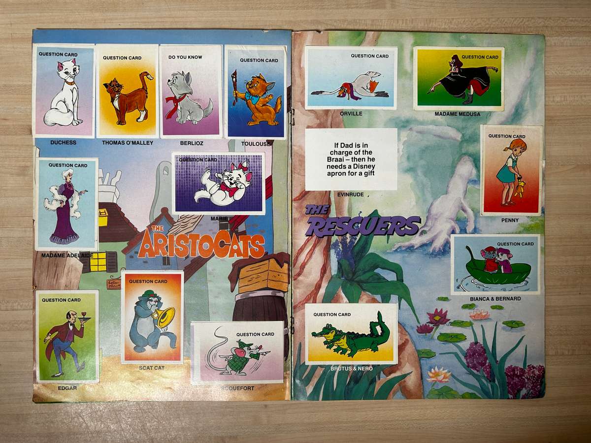 rare 1983 South African IT'S DISNEY 83 a Colin Penn Swop Sensation Sticker Album