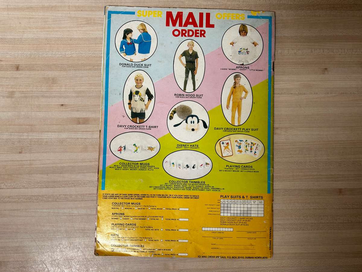 rare 1983 South African IT'S DISNEY 83 a Colin Penn Swop Sensation Sticker Album