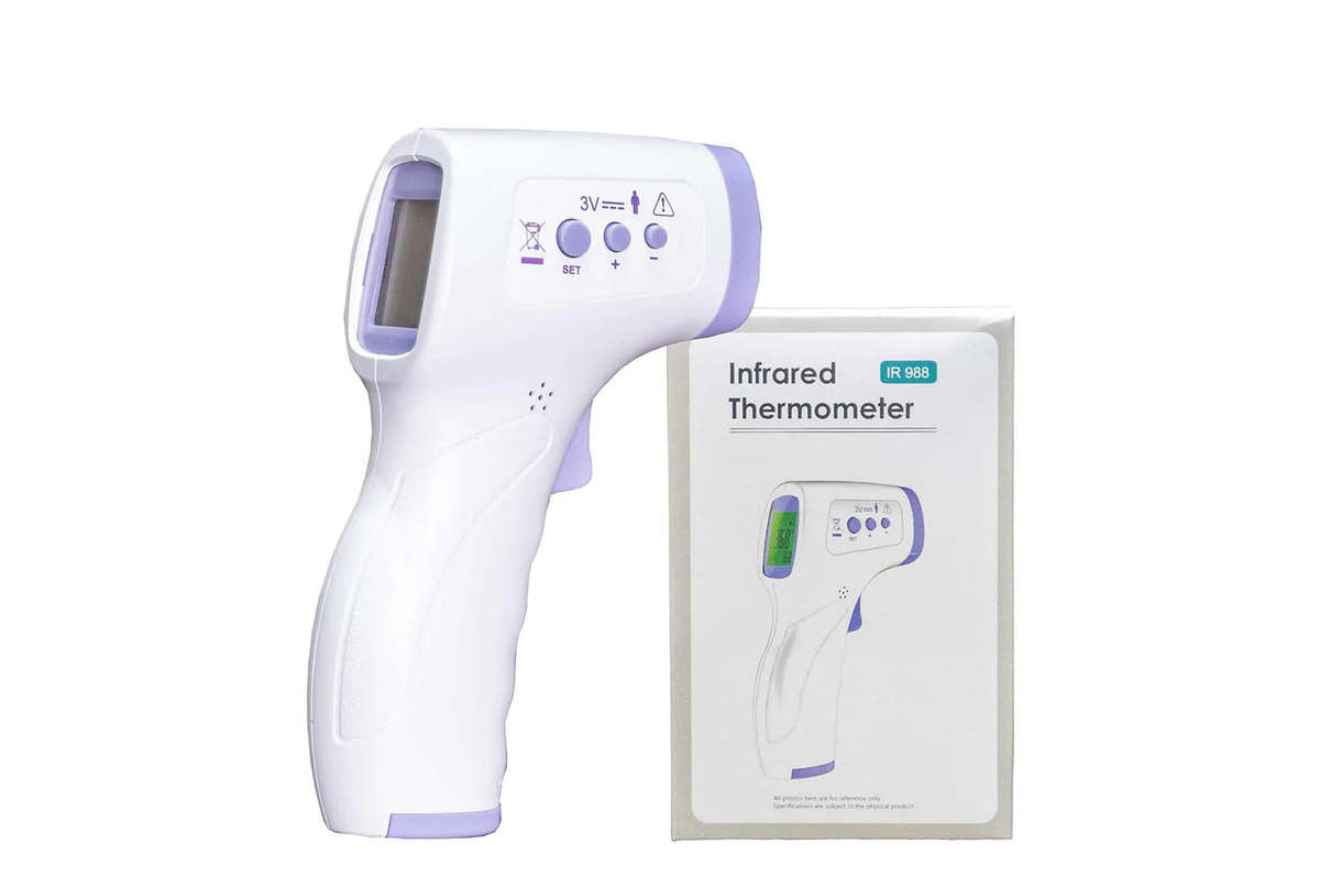 IR 988 Infrared Forehead Touchless Thermometer with Fever Alarm