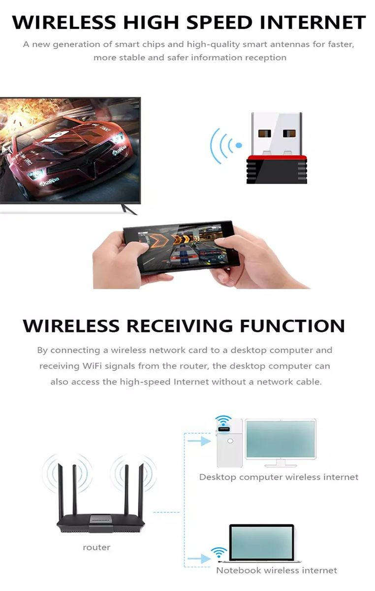 LB-Link BL-WN650BT Bluetooth 4.2 & Wifi 2.4/5 Ghz Nano Wireless USB Adapter